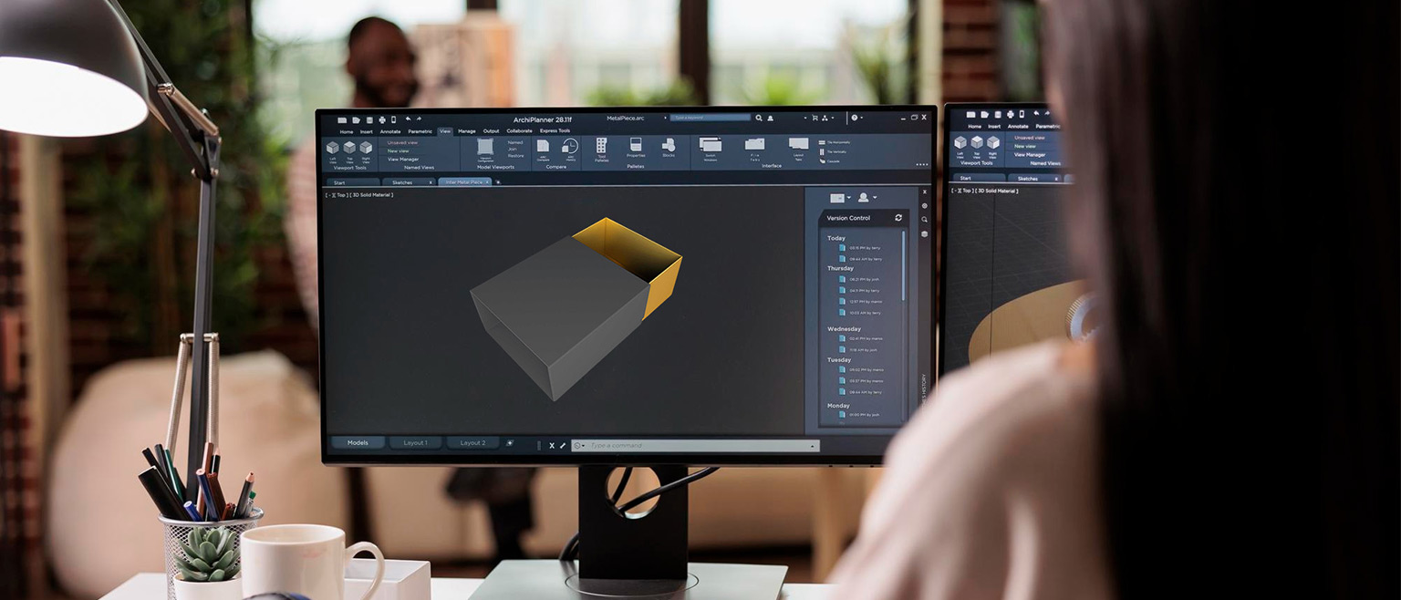 Designer working on charger box
