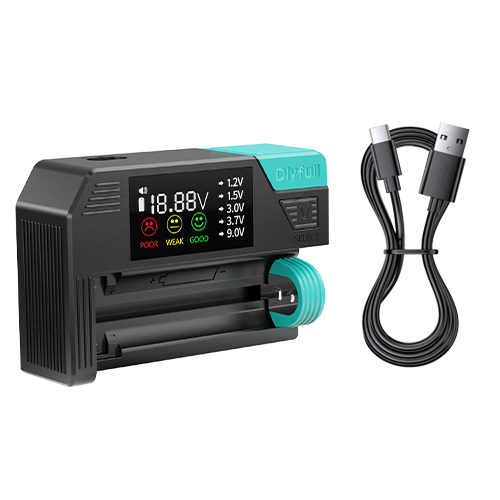 supporting voltage, health situation check for 8 types of primary and rechargeable batteries