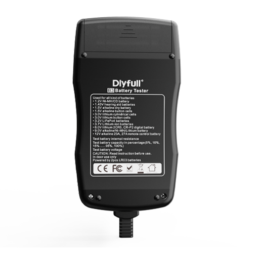 supporting voltage, power percentage, and internal resistance testing for 11 types of batteries.