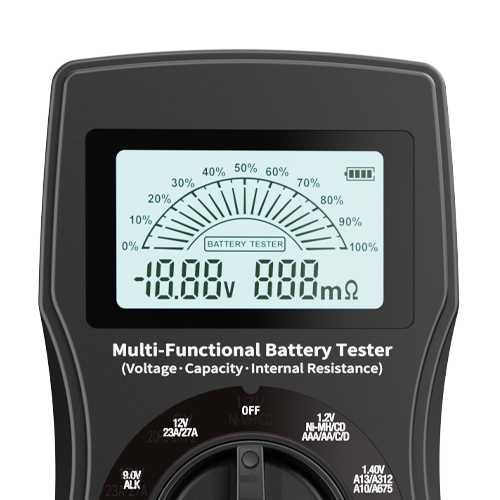 supporting voltage, power percentage, and internal resistance testing for 11 types of batteries.